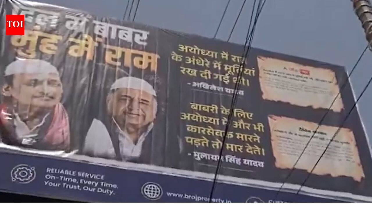 'Dil mein Babar, munh mein Ram': Anti-SP posters targeting Mulayam, Akhilesh ignite fresh political storm in UP | India News