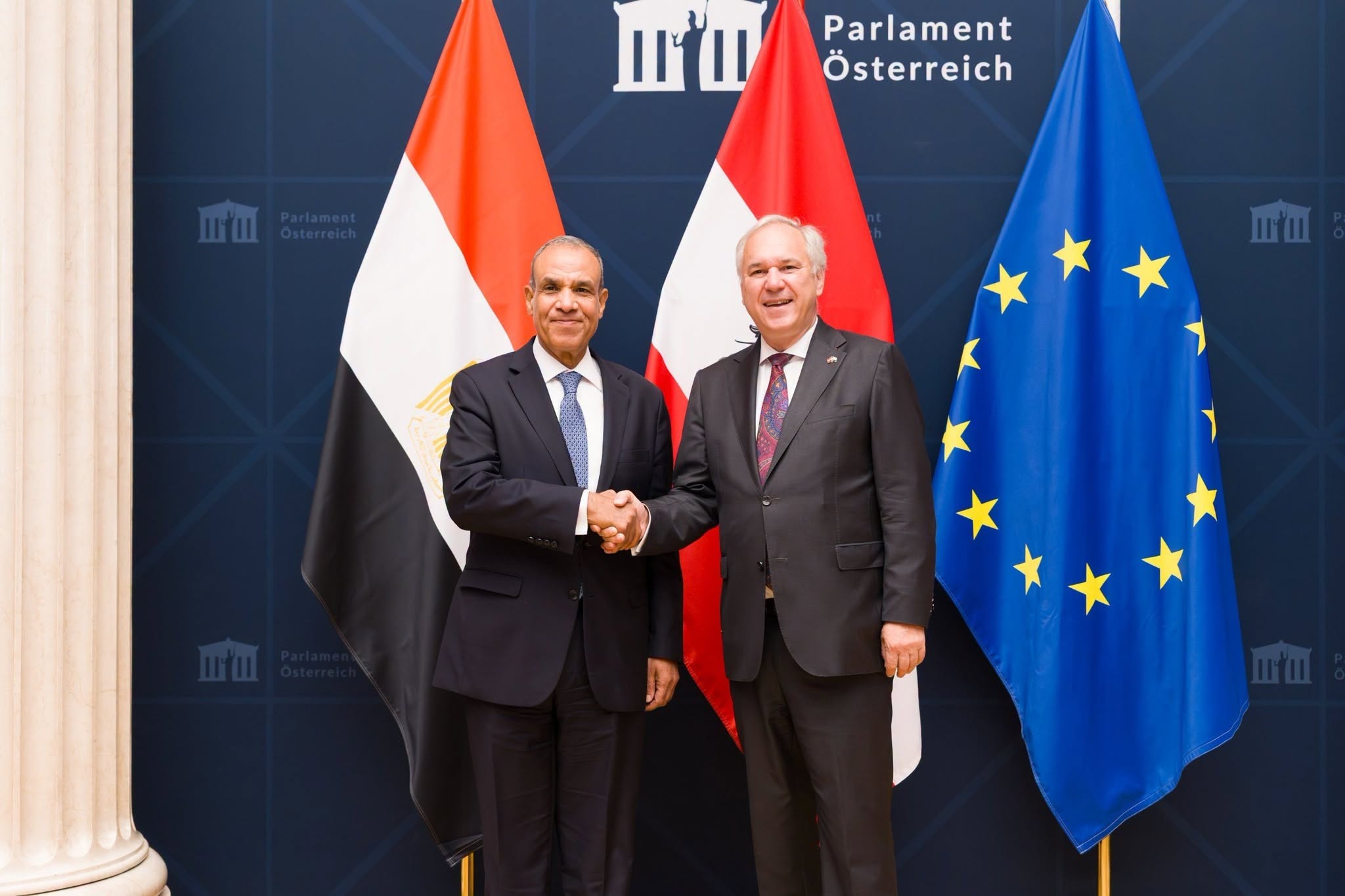 Egyptian foreign minister pushes for US-Iran talks, highlights refugee burden during Austria visit