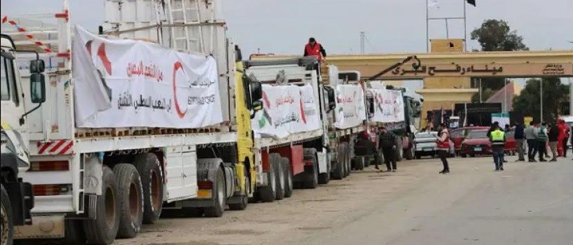 Egypt's 242nd aid convoy heads to Gaza