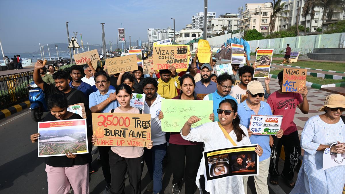 Environmental groups protest proposed data centres in Visakhapatnam