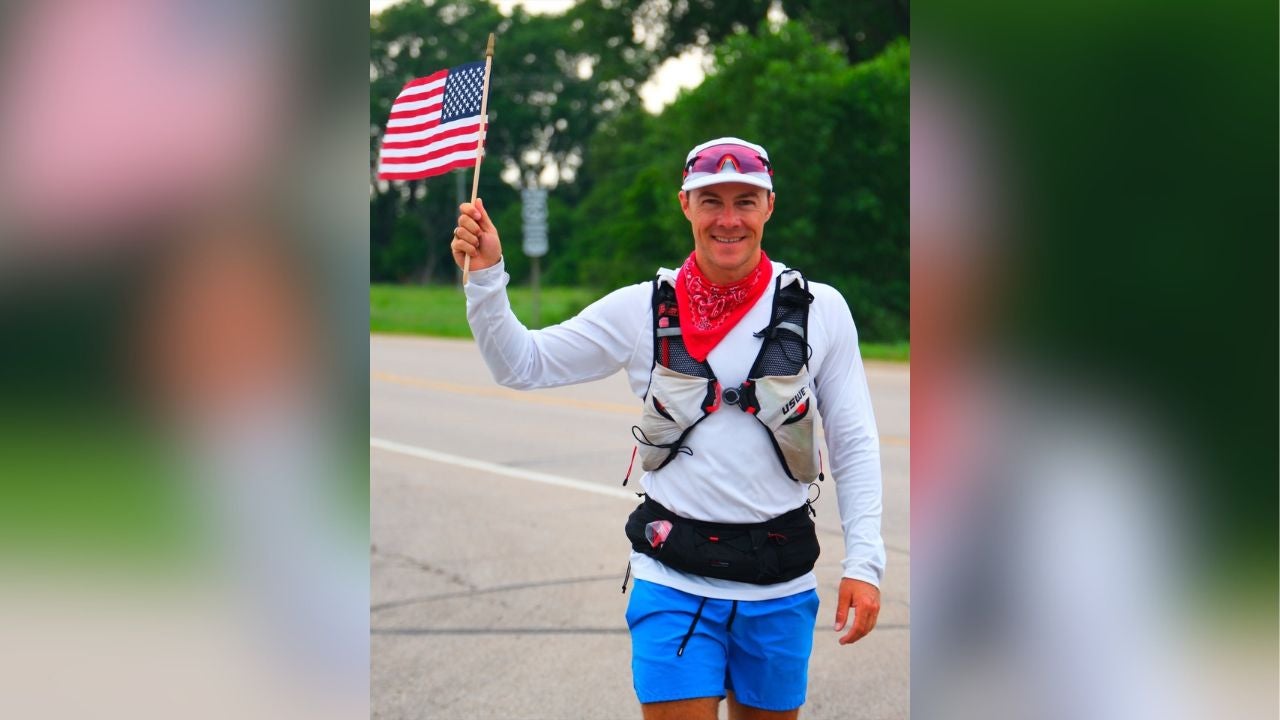 Ex-triathlete hits Indianapolis on 2,000-mile charity run - Indianapolis News | Indiana Weather | Indiana Traffic