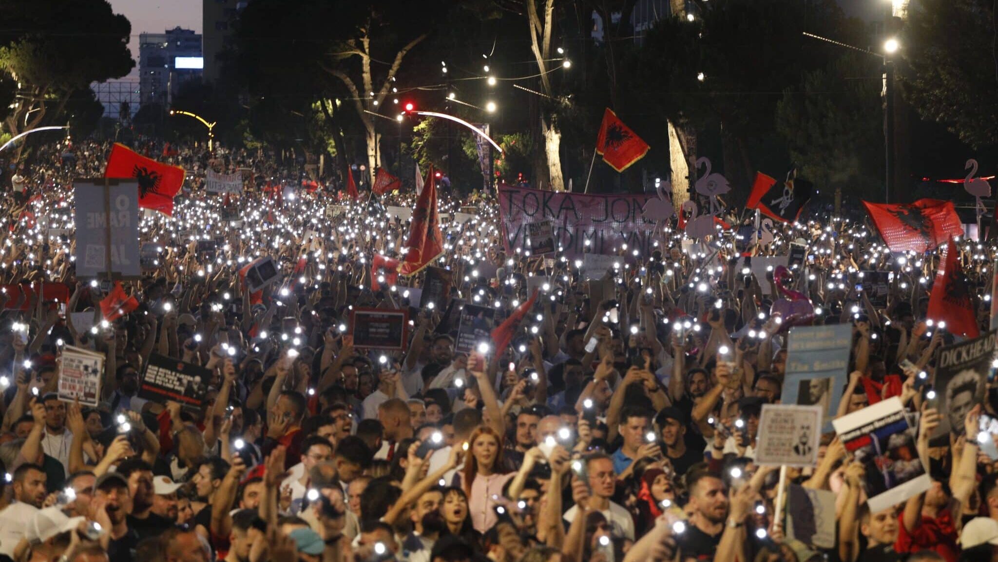Fake Social Media Accounts Target Albania Protest Supporters