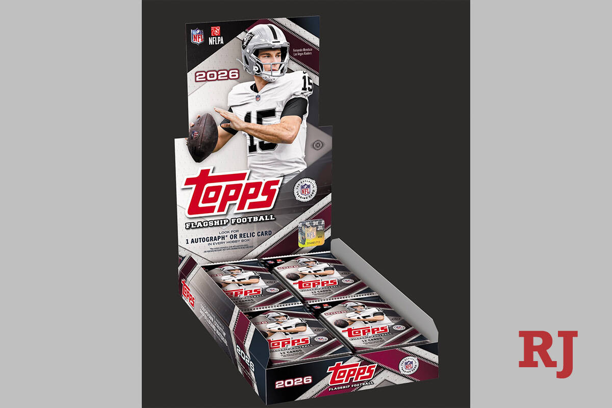 Raiders rookie quarterback Fernando Mendoza to is the cover athlete for the 2026 Topps Flagship ...