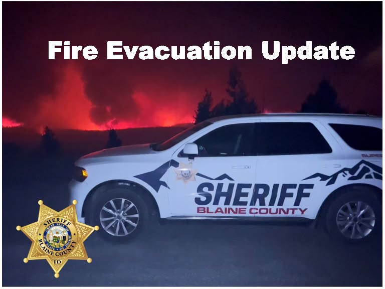 Fire Burning in Blaine County grows to 500 acres, prompts evacuations