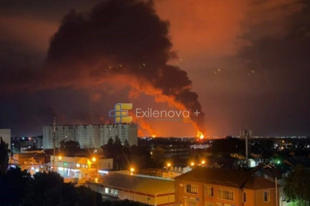 Fires erupt at three Russian oil depots after Ukraine targets fuel supply chain overnight in Stavropol Krai