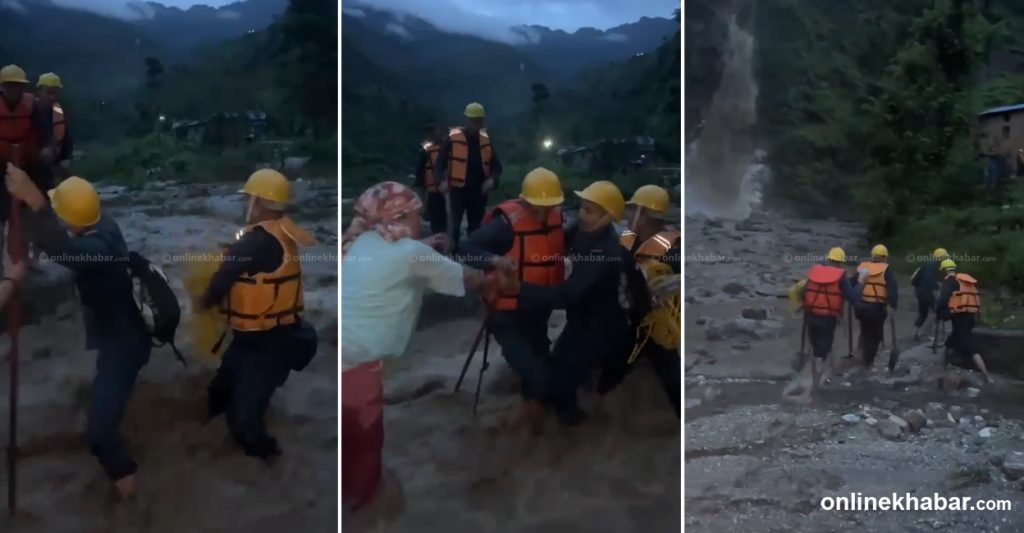 Flood inundates settlement in Bajura, 13 families rescued