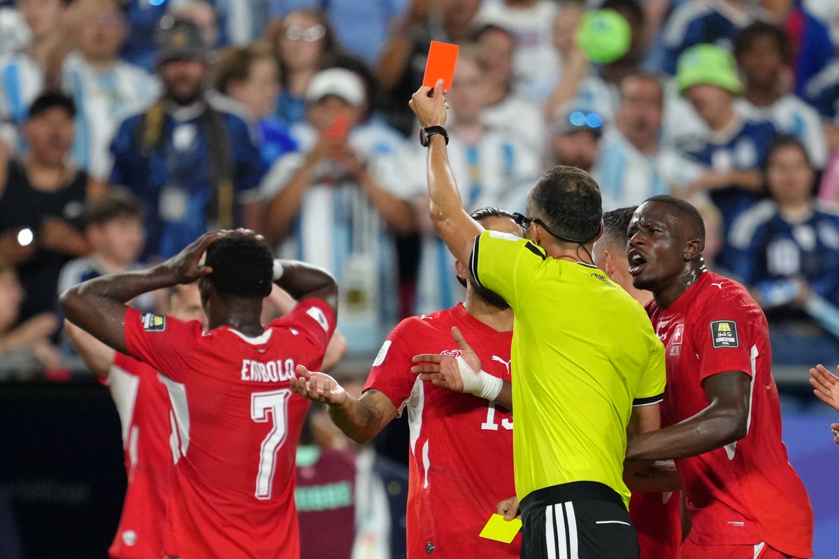 Football lawmakers admit Breel Embolo’s controversial red card against Argentina was wrong