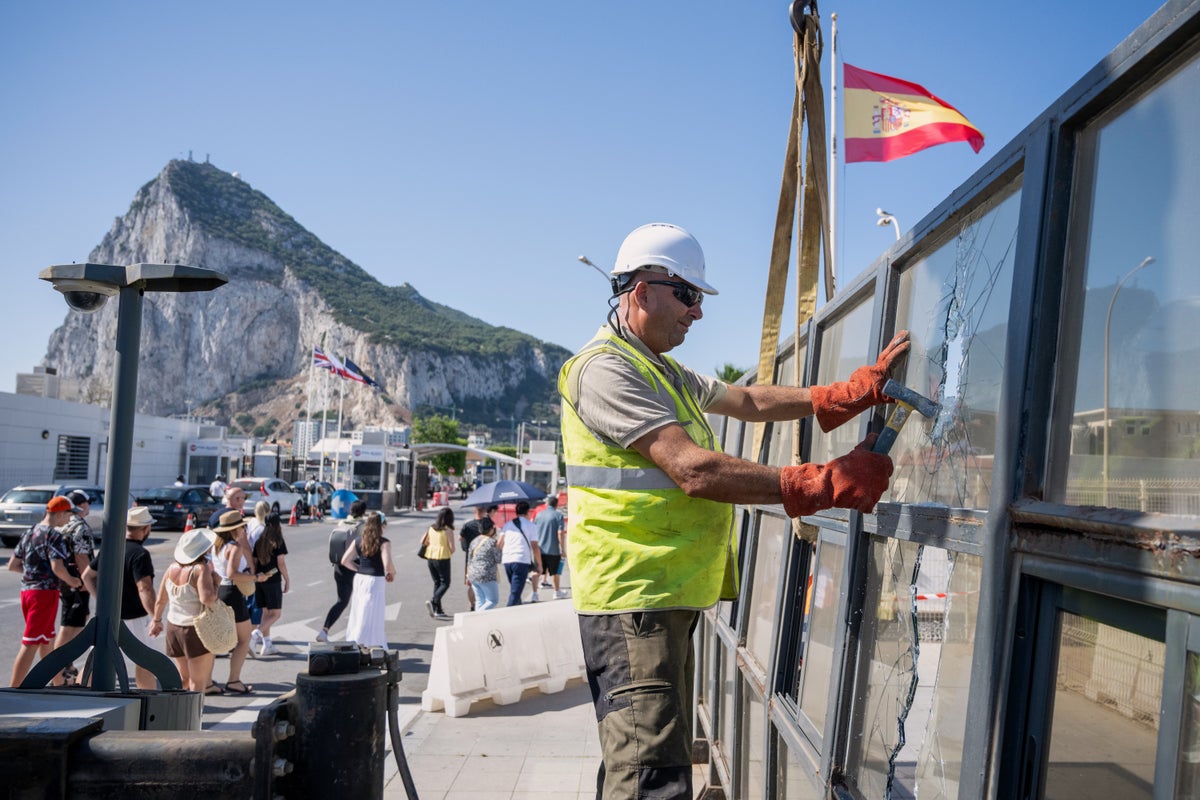 Gibraltar ushers in a new era as British territory's border fence with Spain is removed