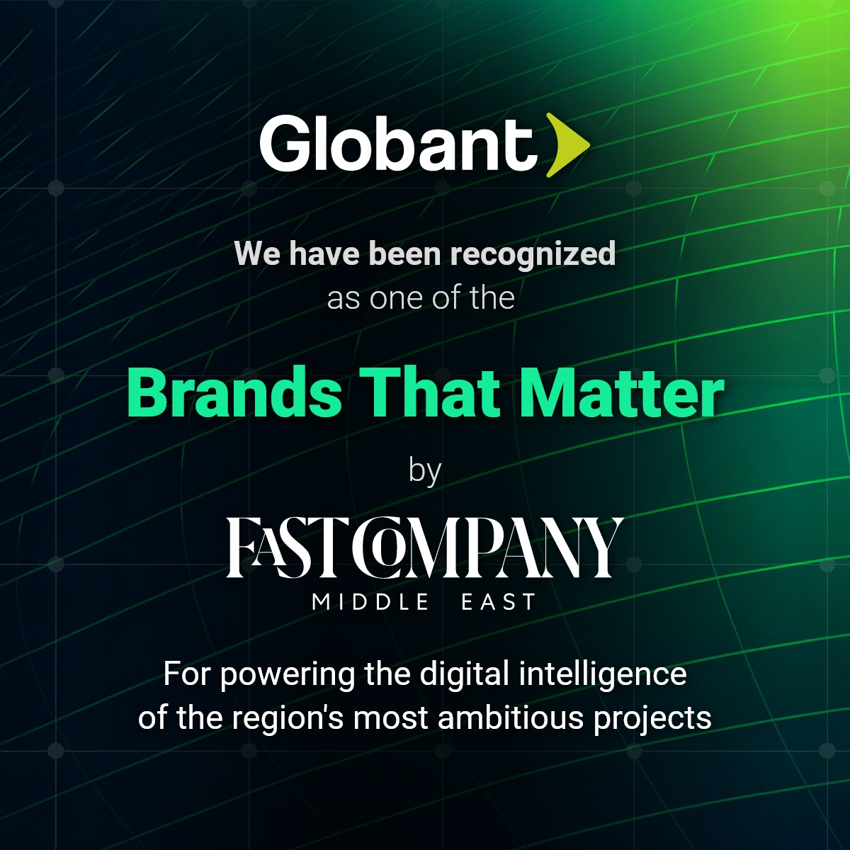 Globant Named to Fast Company Middle East’s “Brands That Matter 2026” List