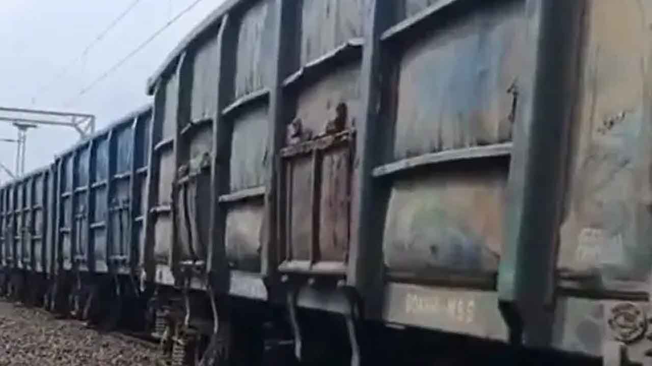 Goods Train Derailment Disrupts Rail Services Near Tuni