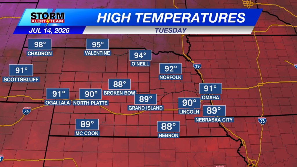 State Foroecast Highs Tomorrow