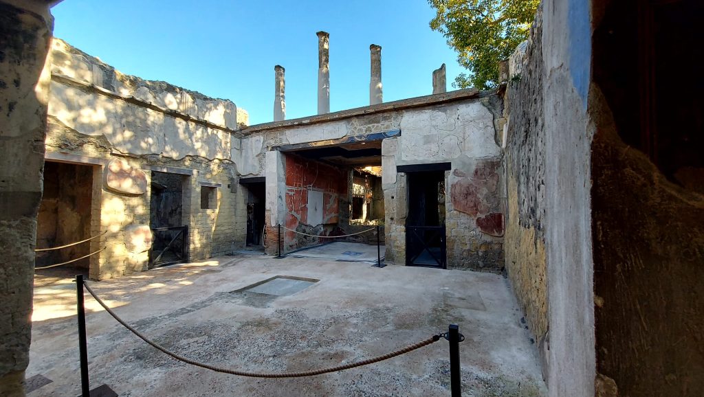 The restored House of the Carbonised Furniture at herculaneum. Image credit: Herculaneum Archaeological Park