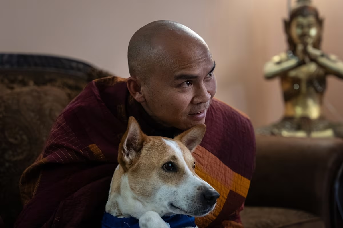 How a 2,300-mile Walk for Peace thrust a Texas monk and his rescue dog into the spotlight