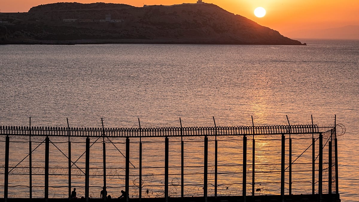 Hundreds of migrants are swimming from Morocco to the Spanish territory of Ceuta