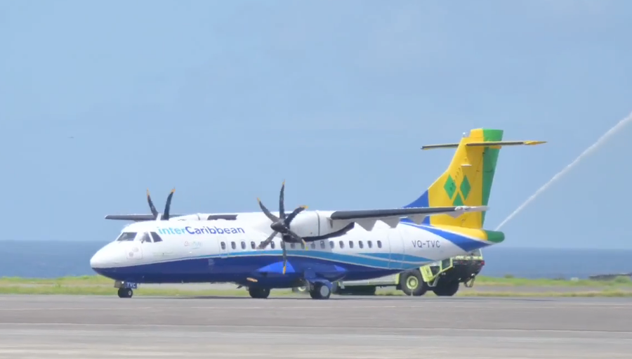 InterCaribbean celebrates growth with St Vincent branded plane