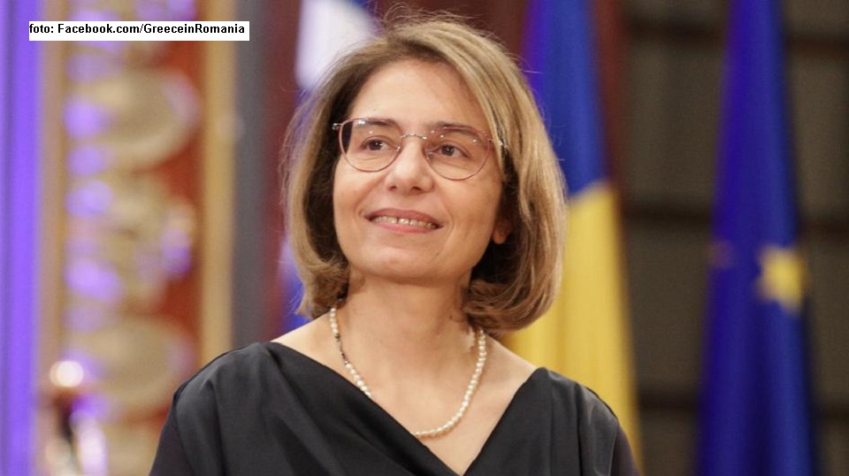 The Ambassador of Greece to Bucharest, H.E. Evangelia Grammatika Photo: Facebook.com/GreeceinRomania