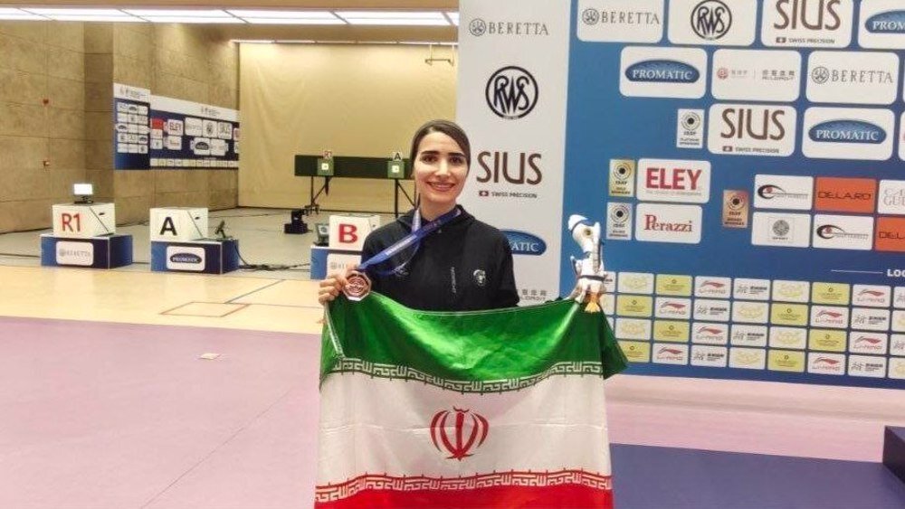 Iran’s Rostamiyan clinches bronze in 10m air pistol at ISSF