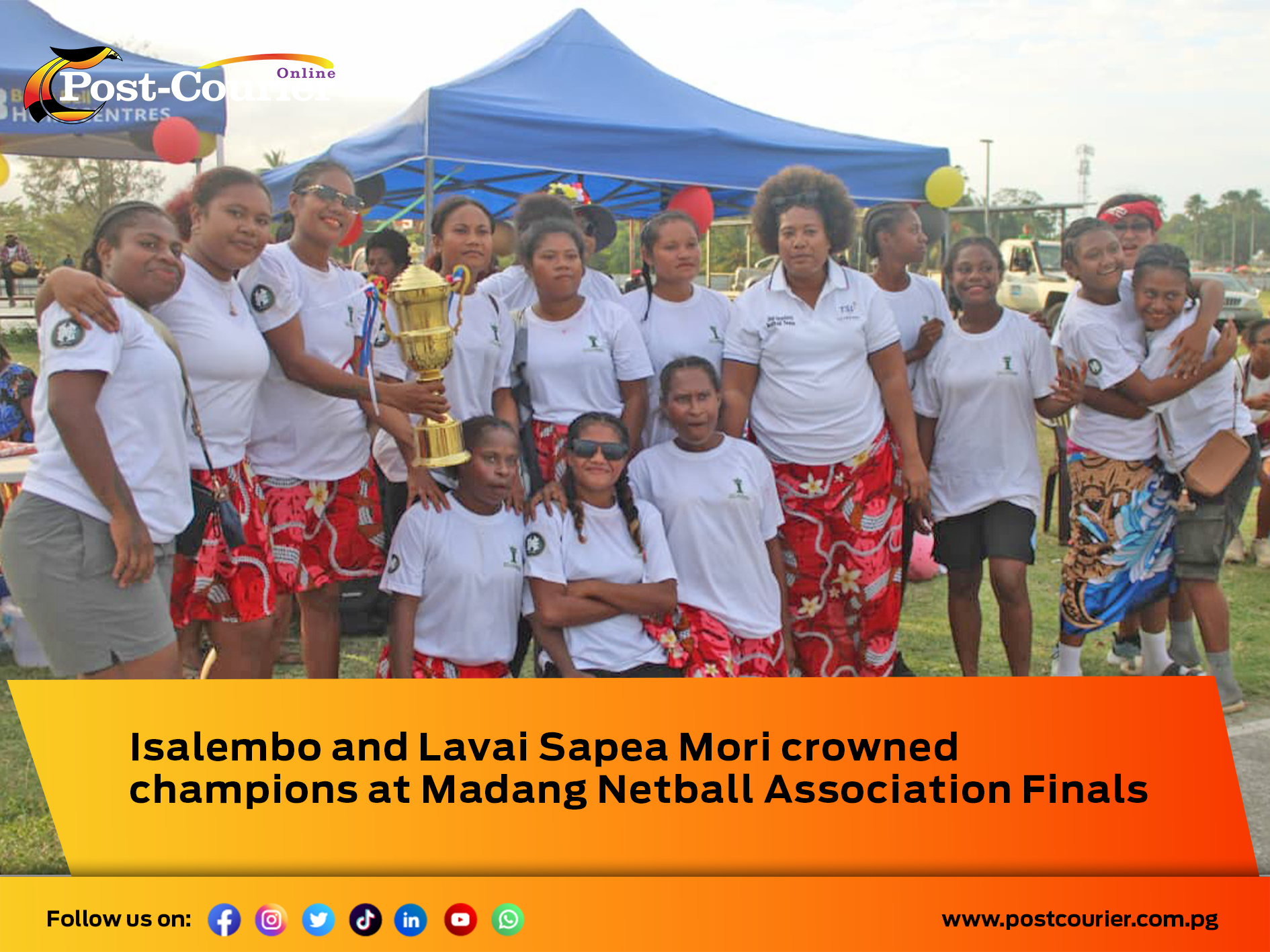 Isalembo and Lavai Sapea Mori crowned champions at Madang Netball Association Finals