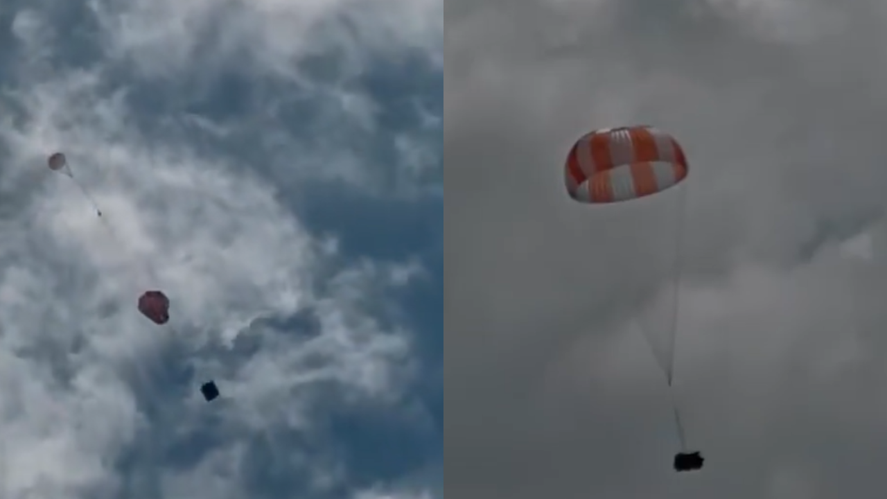 Isro successfully tests main parachute for Gaganyaan crew module: Watch