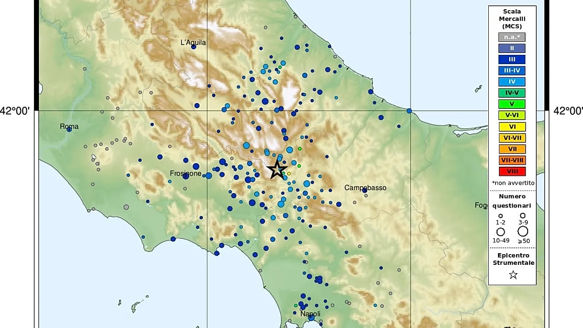 Italy: magnitude 4.1 earthquake hits Isernia province, residents take to streets