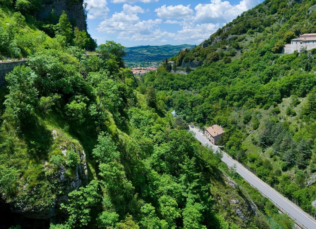 Forests are spreading across Italy. Gubbio in Umbria