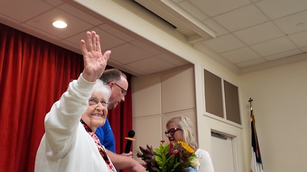 Jinny Coxe is the Acts Manor House Fitness Champion at 100-years-old