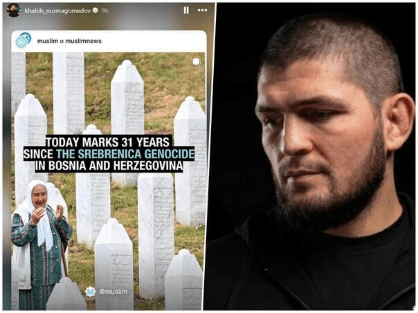 Khabib Nurmagomedov pays Tribute to Victims of Srebrenica Genocide