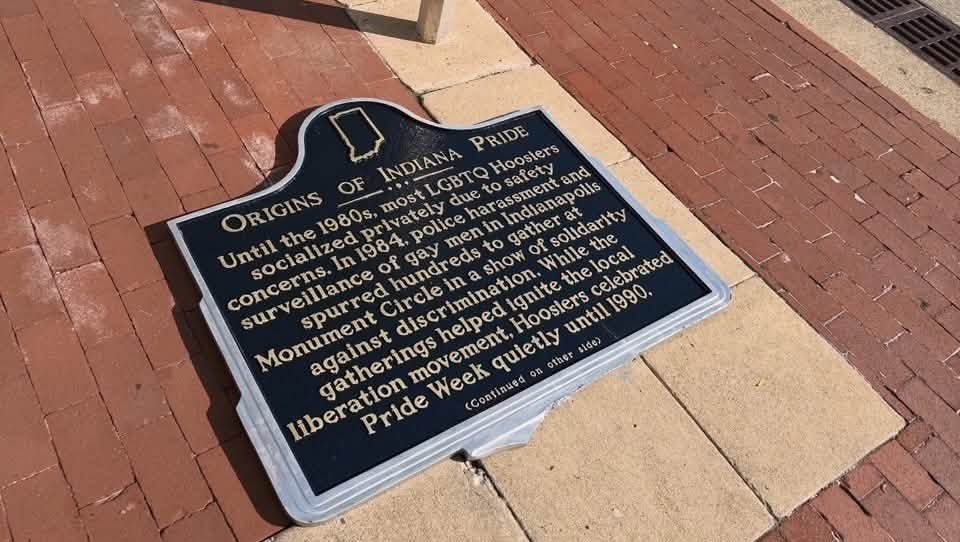 LGBTQ historical marker torn from post on Monument Circle - Indianapolis News | Indiana Weather | Indiana Traffic