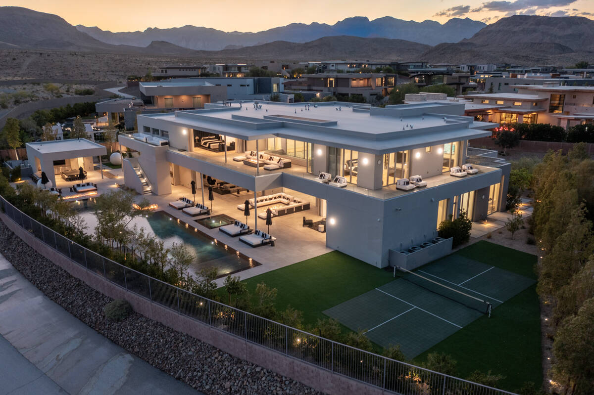 Las Vegas lawyer Steve Dimopoulos has listed his mansion in The Ridges, seen here, for $22.5 mi ...
