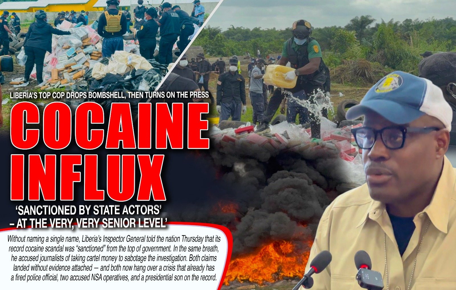 Liberia’s Top Cop Drops Bombshell, then Turns on the Press