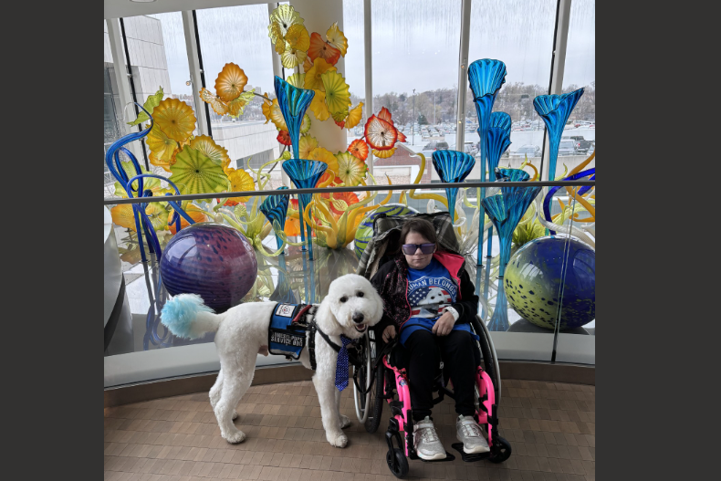 Lincoln support dog stands by Nebraska woman battling ultra rare disease