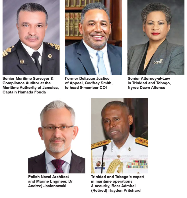 MV Barima tragedy: 5-member distinguished legal, maritime experts team named to lead CoI