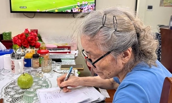 My 86-year-old mother stays up for every 2026 World Cup match, and keeps handwritten record of them all