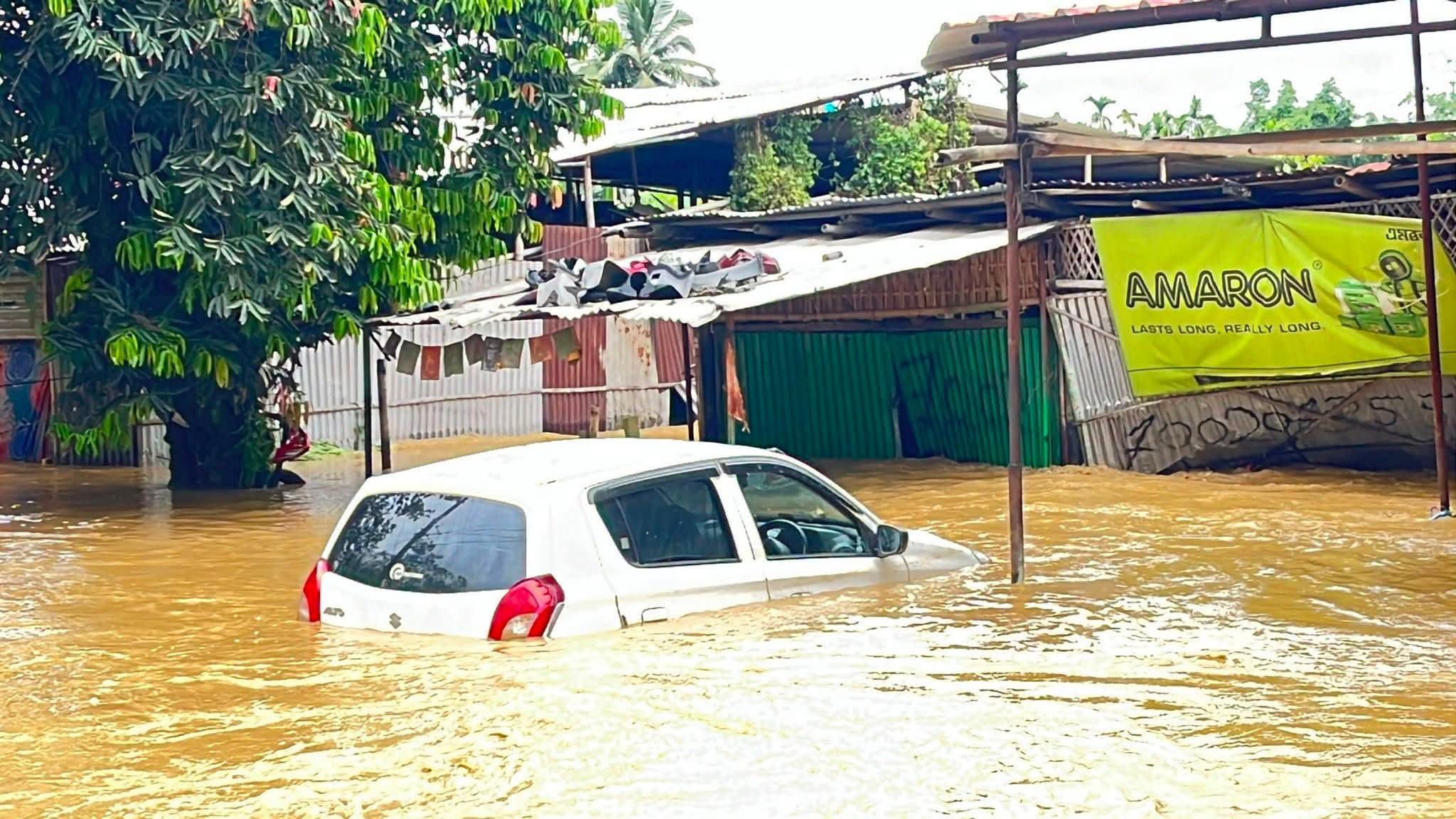 NH-37 submerged, floods disrupt traffic