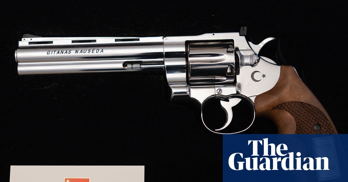 Nato leaders surprised by Turkish president’s gift of guns after summit | Nato