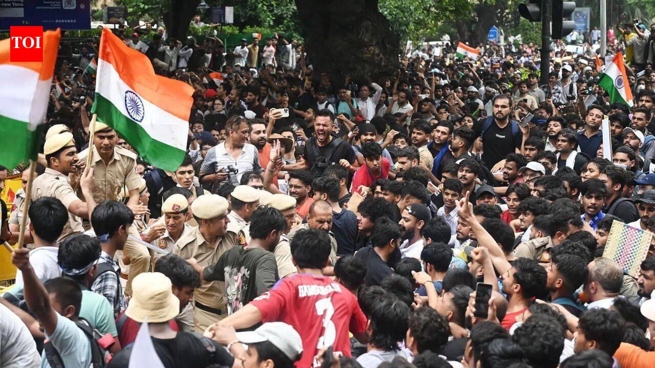 Neet Protest Violence: NEET protest: All SOPs followed, pellet gun use on protesters authorised, reveals CRPF review | India News