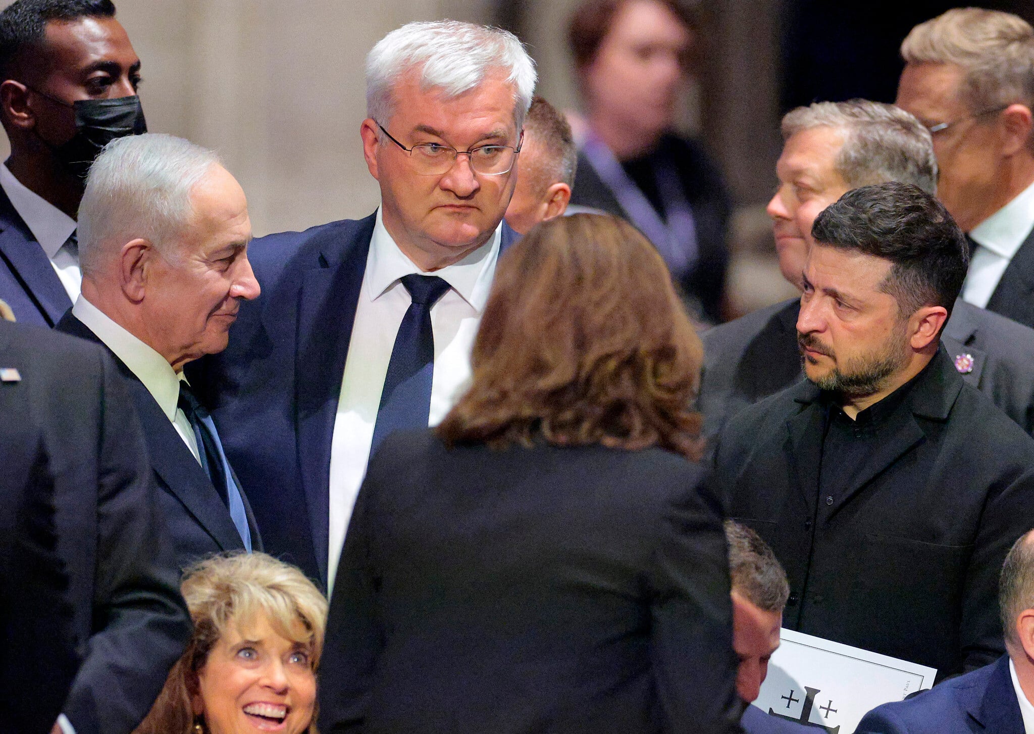 Netanyahu and Zelensky speak in person for first time in 3 years at Graham funeral