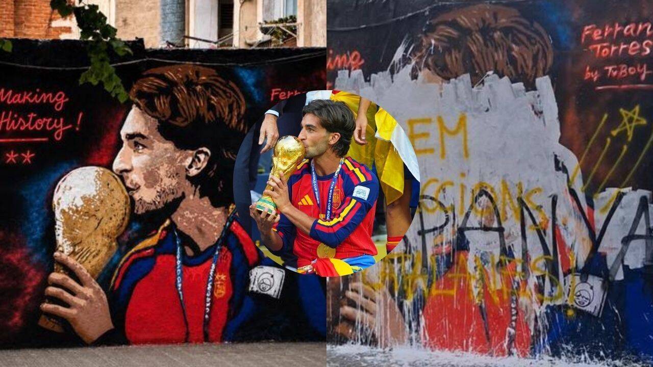 'P*** Espanya': Spain's Ferran Torres World Cup mural vandalised in Barcelona | Football News