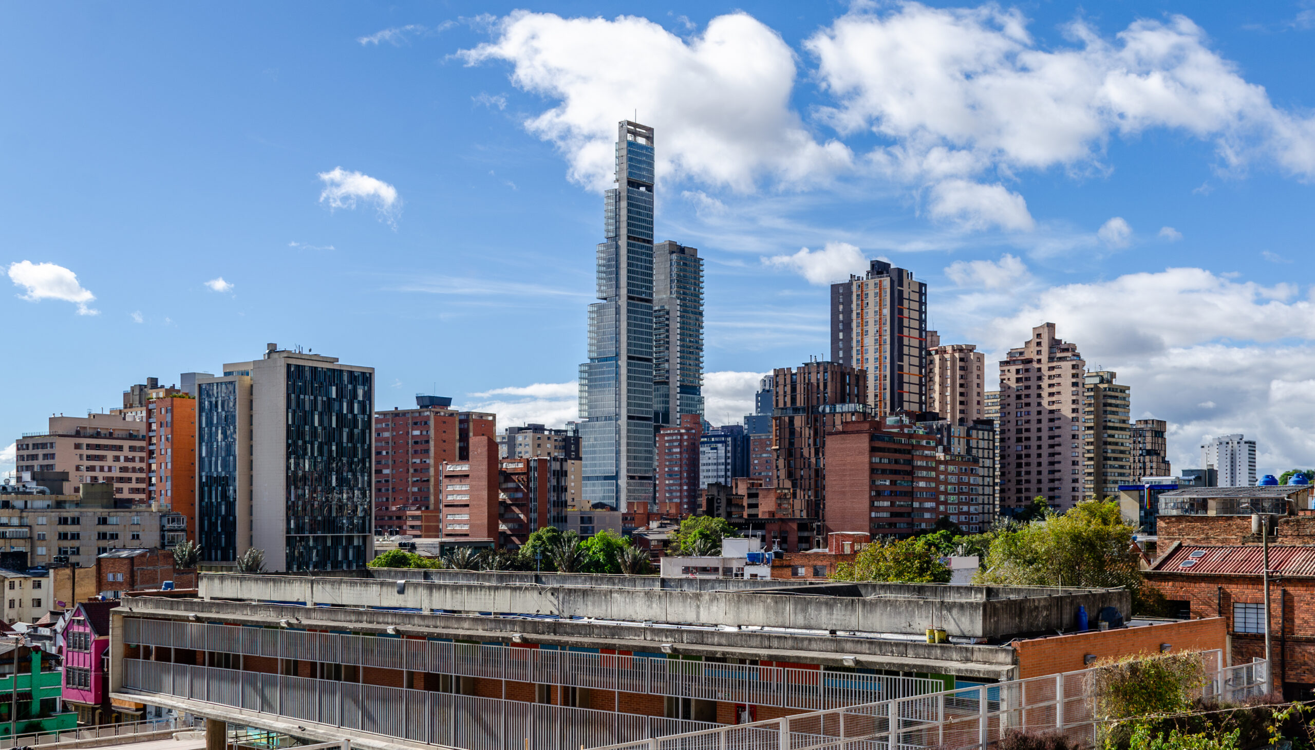 The Bogota skyline in Colombia.