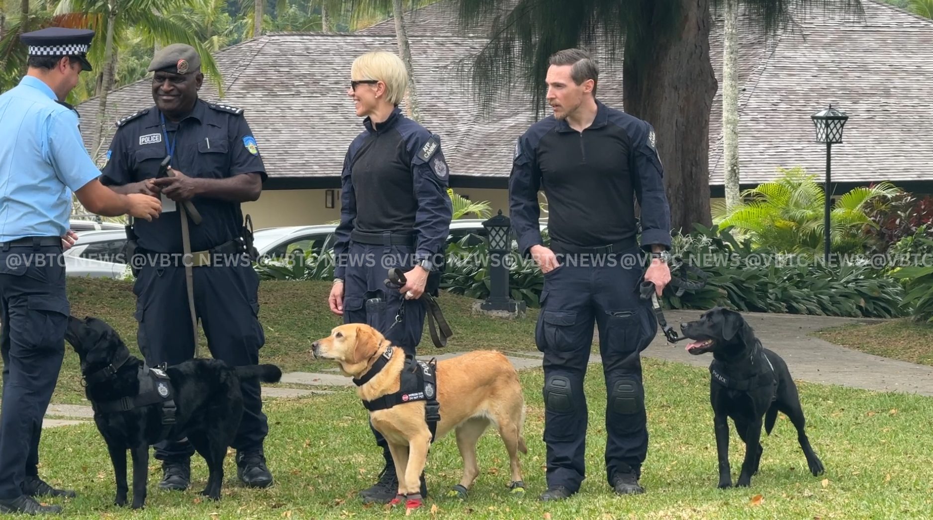 Police Dogs Demonstrate Skills at First National Summit on Border Security and Preparedness.