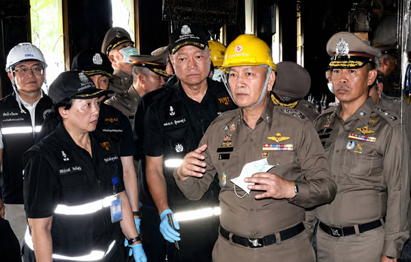 Police focus on negligence at early stage of the Lat Phrao fire investigation set up by Commissioner