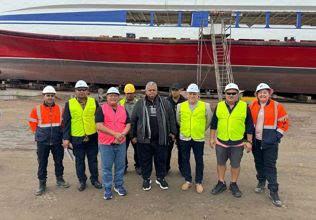 Prime Minister inspects Aurora V as ferry repairs continue in Australia