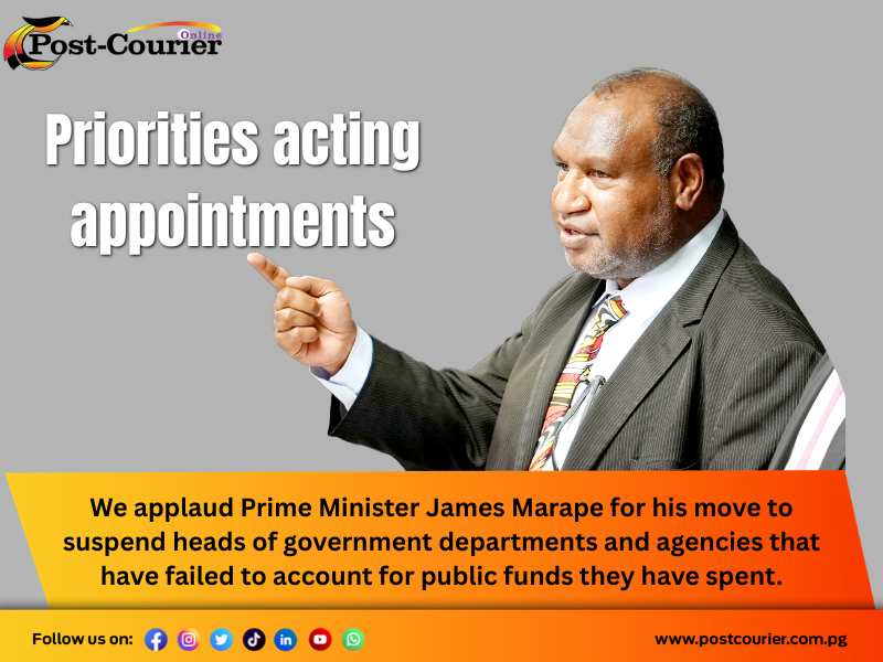 Priorities acting appointments