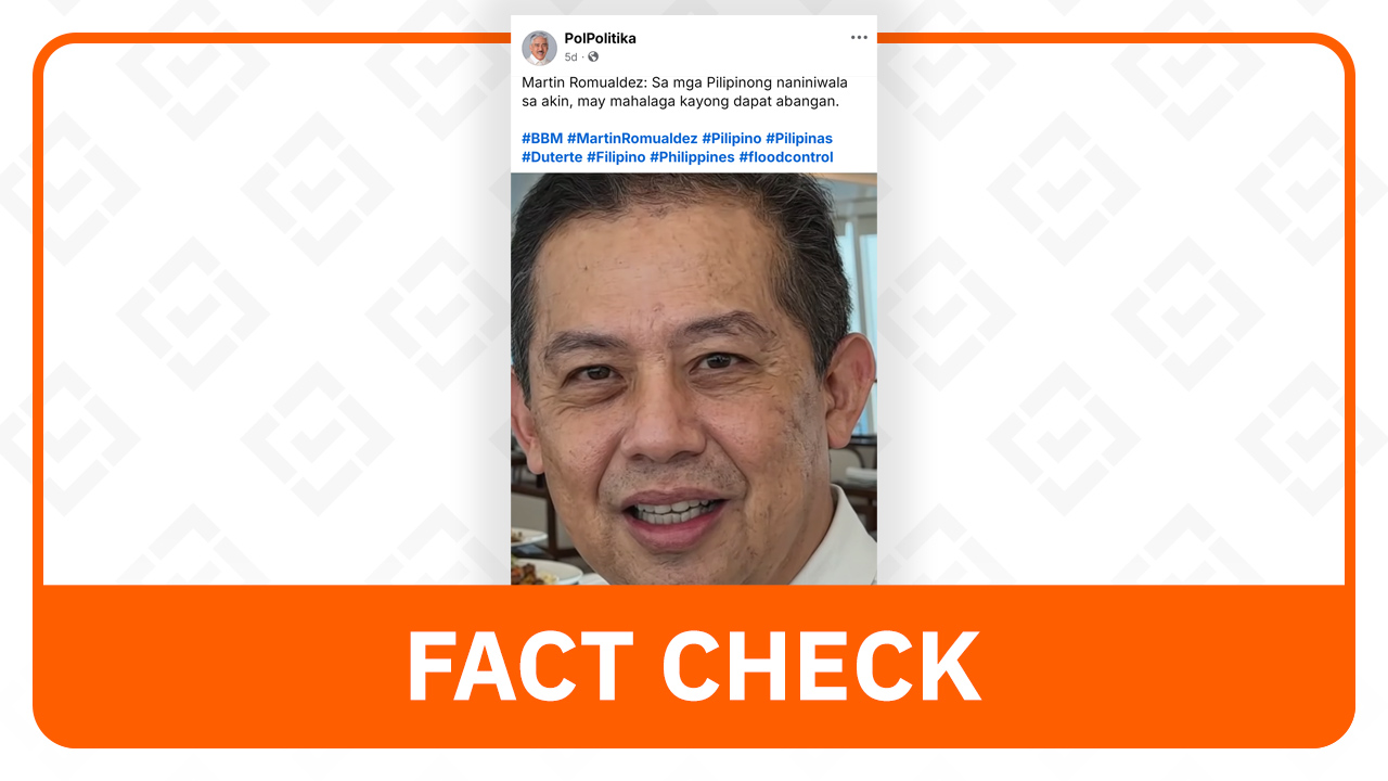 FACT CHECK: Romualdez did not ‘dare’ Senate to investigate him; video is AI-generated
