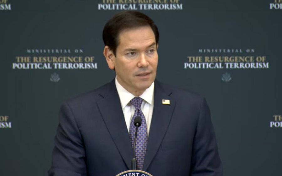 Rubio uses Greece to urge global crackdown on "far-left extremism"