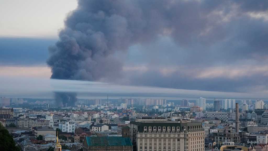Russian missiles and drones cause damage across Ukraine capital