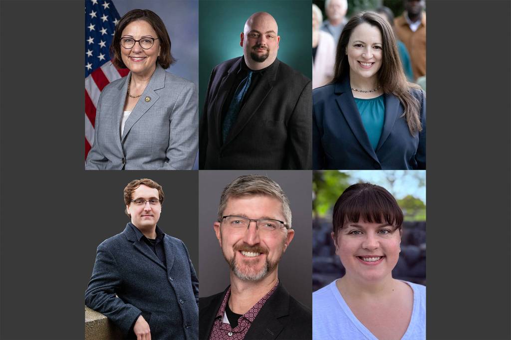 Top row, from left: Suzan DelBene, Bryce Nickel and Mary Silva. Bottom row, from left: Hunter Gordon, James Etzkorn, Catherine Hildebrand.