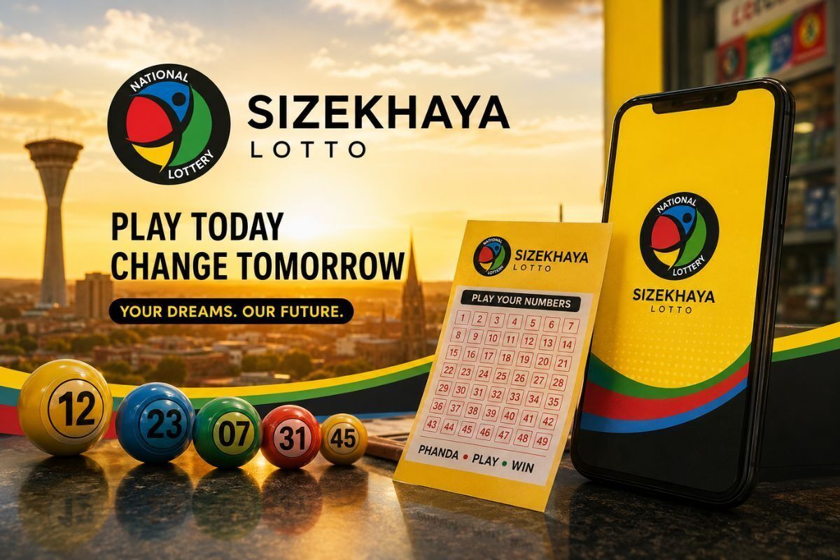 Sizekhaya Lotto revamp jackpot ticket board.