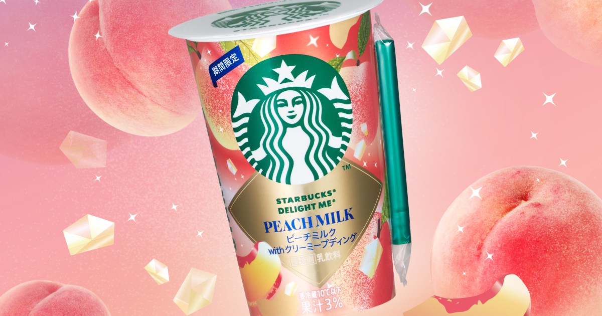 Starbucks Japan unveils new peach milk pudding drink that’s like a decadent dessert