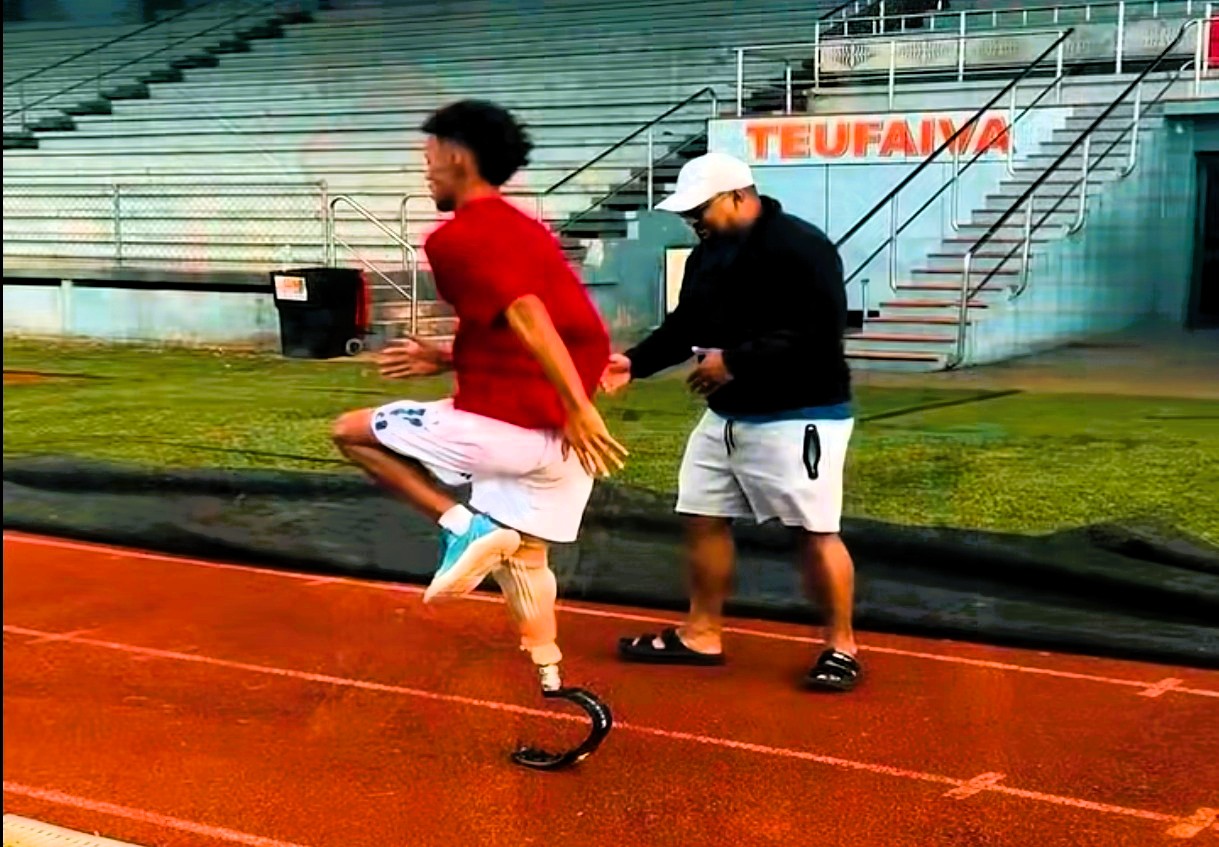 Teenager receives first running blade prosthesis in milestone for Tonga para sport